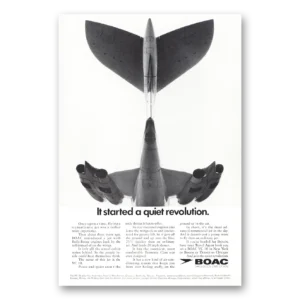 1967 British Airways BOAC Print Ad | Quiet Revolution
