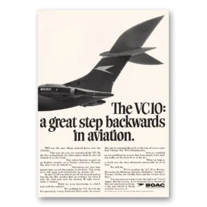 1967 BOAC Print Ad | Great Step Backwards In Aviation