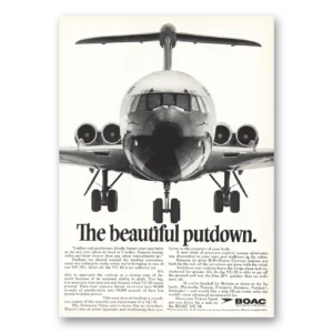 1967 British Airways BOAC Print Ad | The Beautiful Putdown
