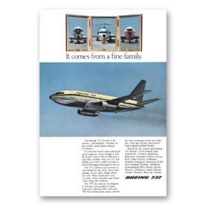 1967 Boeing 737 Print Ad | Comes Fromfine Family
