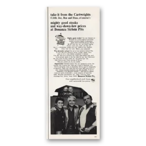 1967 Bonanza Restaurant Print Ad | Sirloin Pit
