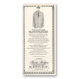 1967 Brooks Brothers Print Ad | Lightweight Sportswear