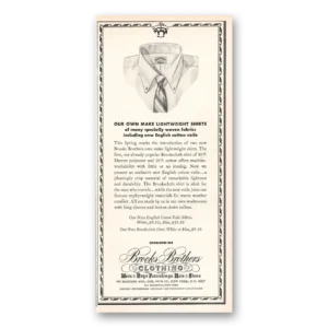 1967 Brooks Brothers Print Ad | Lightweight Shirts