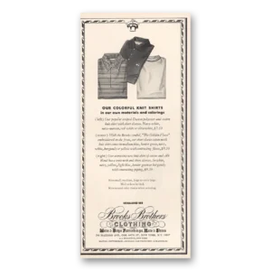 1967 Brooks Brothers Print Ad | Colorful Knit Shirts