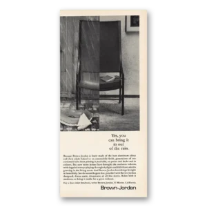 1967 Brown Jordan Furniture Print Ad | Yes You Can Bring It Out In Rain