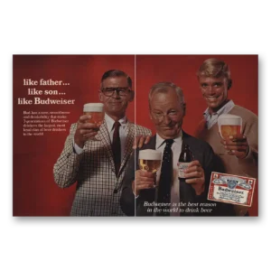 1967 Budweiser Beer Print Ad | Like Father