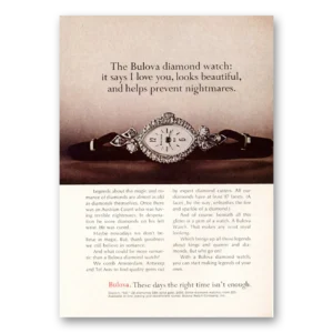 1971 Bulova Watch Print Ad | Diamond Watch