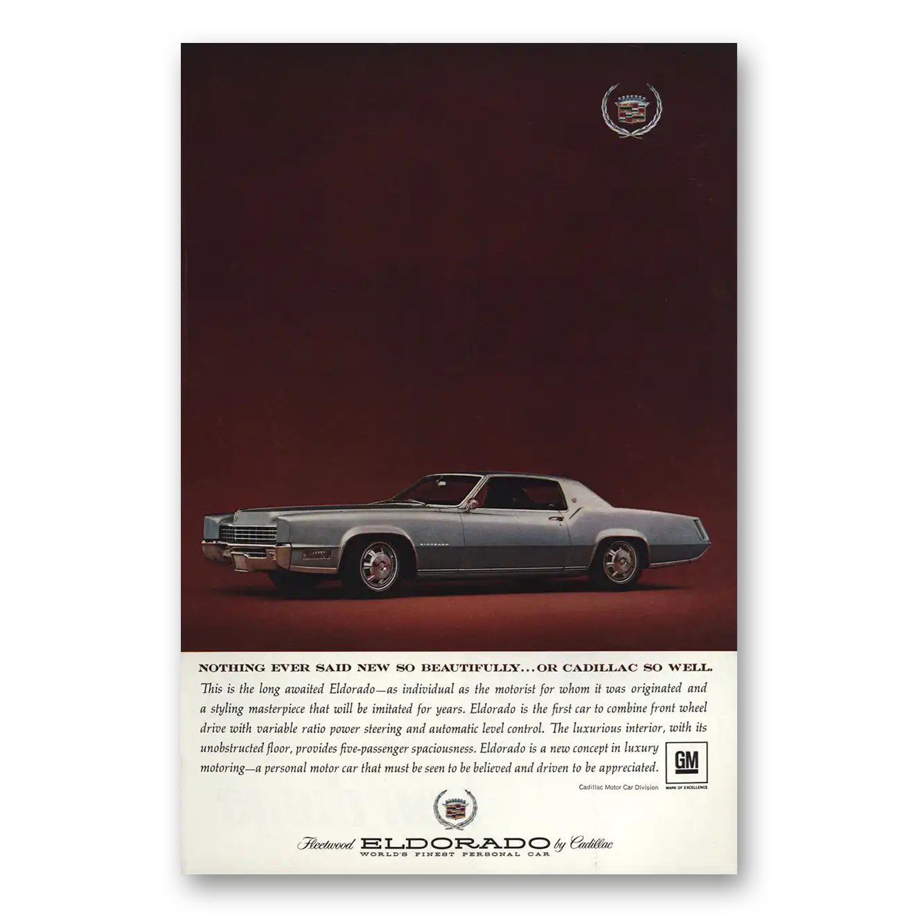 1967 Cadillac Eldorado Print Ad | So Beautifully