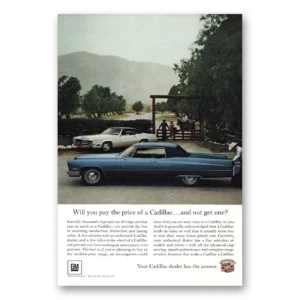 1967 Cadillac Print Ad | Horse Ranch