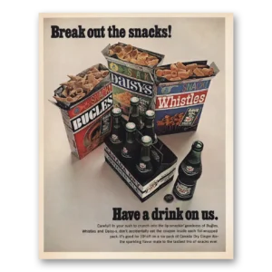 1967 Canada Dry Print Ad | Break Out The Snacks