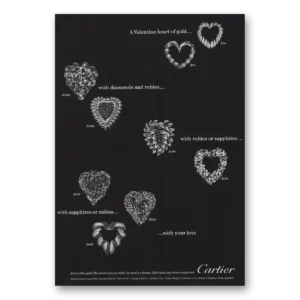 1967 Cartier Print Ad | Heart Of Gold