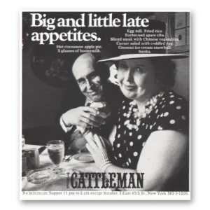 1967 Cattleman Print Ad | Big Little Late Appetites