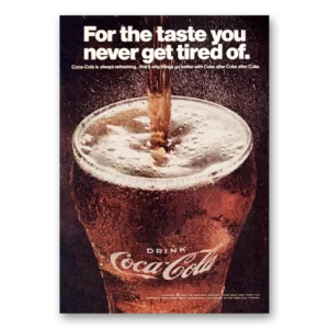 1967 Coca Cola Print Ad | For Taste