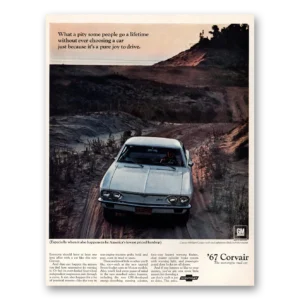 1967 Chevrolet Corvair Print Ad | Pity Some People