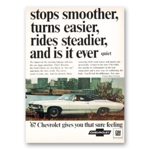 1967 Chevrolet Impala Print Ad | Smoother Easier