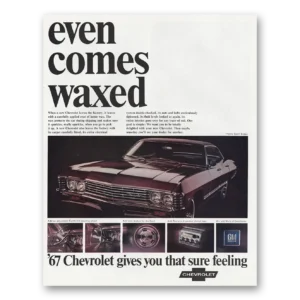 1967 Chevrolet Impala Print Ad | Comes Waxed