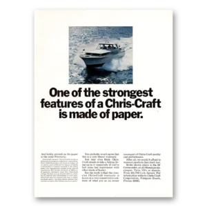1967 Chris Craft Print Ad | Strongest Features