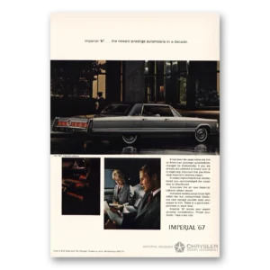 1967 Chrysler Imperial Print Ad | Newest Prestige Automobile In Decade