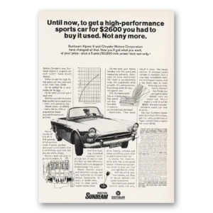 1967 Chrysler Print Ad | High Performance Sports Car