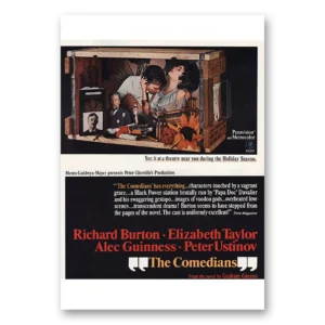 1967 The Comedians Movie Promo Print Ad | Richard Burton
