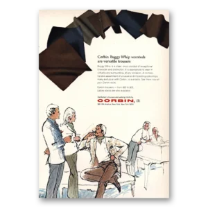 1967 Corbin Print Ad | Buggy Whip Worsteds Versatile Trousers