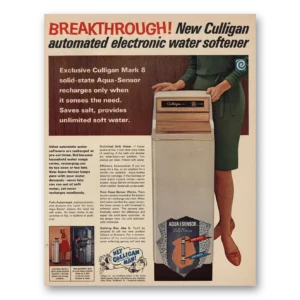 1967 Culligan Print Ad | Water Softener Breakthrough