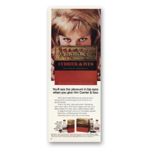 1967 Currier & Ives After Shave Print Ad | See Pleasure