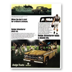 1967 Dodge Adventurer Print Ad | Ordinary Pickups