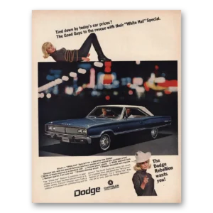 1967 Dodge Coronet Print Ad | Tied Down