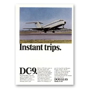 1967 Douglas DC9 Print Ad | Instant Trips