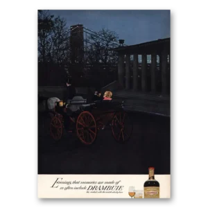 1967 Drambuie Print Ad | Carriage And Bridge