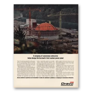 1967 Dravo Print Ad | Switzerlands First Nuclear Power Plant