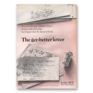 1967 Eaton Paper Print Ad | The Get Better Letter