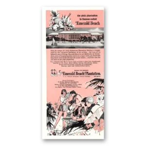 1967 Emerald Beach Plantation Print Ad | Pink Plantation