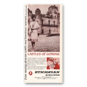 1967 Ethiopian Airlines Print Ad | Castles Of Gondar