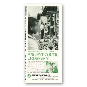 1967 Ethiopian Airlines Print Ad | Coptic Crosses