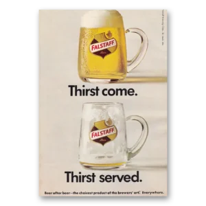 1967 Falstaff Beer Print Ad | Thirst Served