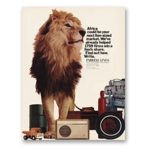 1967 Farrell Lines Print Ad | Lion Sized Market