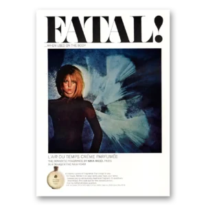 1967 L'Air Du Temps Perfume Print Ad | Fatal