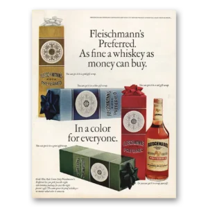 1967 Fleischmanns Gin Print Ad | Fine Whiskey