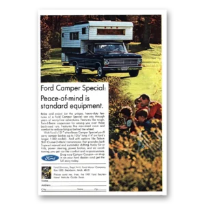 1967 Ford Camper Print Ad | Peace Mind