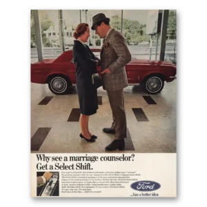 1967 Ford Mustang Print Ad | Marriage Counselor