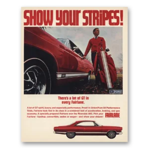 1967 Ford Fairlane Print Ad | Show Your Stripes Golfer