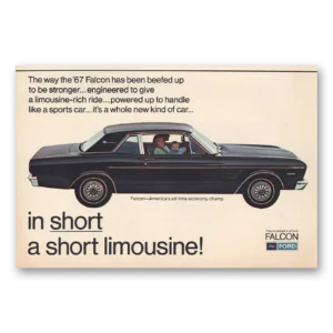 1967 Ford Falcon Print Ad | In Short A Short Limousine
