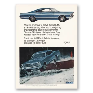 1967 Ford Print Ad | Lake Placid Olympic Ski Jump