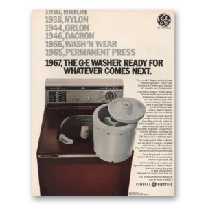 1967 General Electric Washer Print Ad | Ready For Whatever