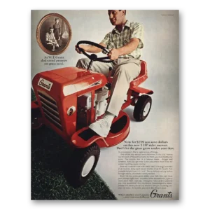 1967 Grants Print Ad | Don’t Let Grass Grow Under Feet