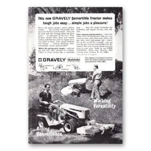 1967 Gravely Tractors Print Ad | Convertible Tractor
