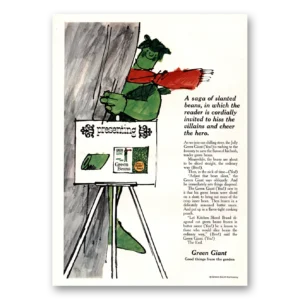 1967 Green Giant Print Ad | Hiss Villains Cheer The Hero