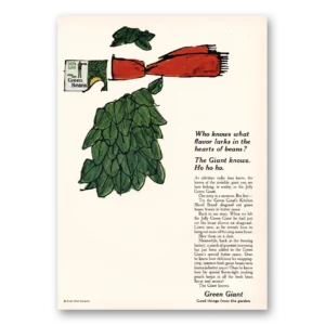 1967 Green Giant Print Ad | Who Knows What Flavor Lurks